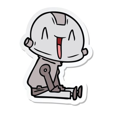 bir çizgi film robot Sticker