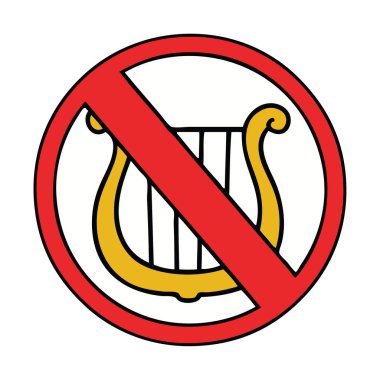 Hiç bir müzik sevimli çizgi işareti izin