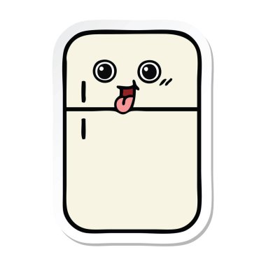 sevimli çizgi buzdolabı dondurucu etiket