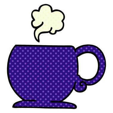 ilginç çizgi roman tarzı çizgi film sıcak içecek