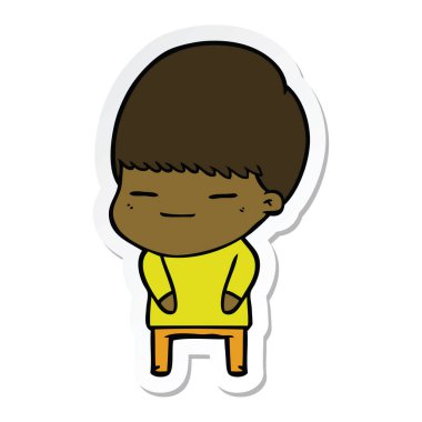 bir çizgi film kendini beğenmiş çocuk etiket