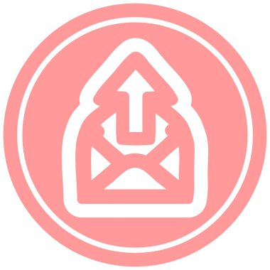 e-posta dairesel simgesi simgesi göndermek