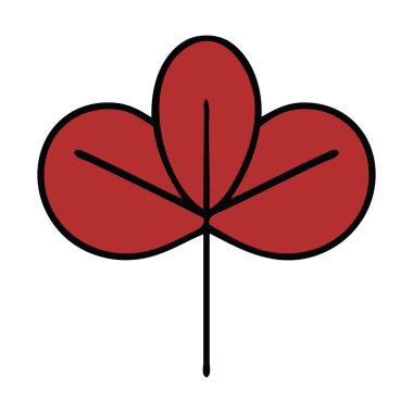 sevimli çizgi bir sonbahar yaprak