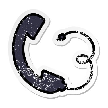 sevimli çizgi telefon yakışıklı sıkıntılı etiket