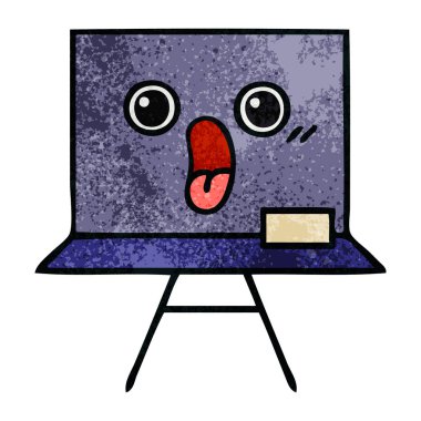 Retro grunge doku karikatür yazı tahtası