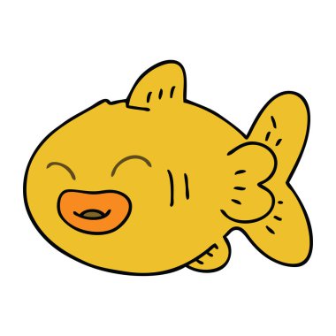 ilginç el çekilmiş çizgi film balık 