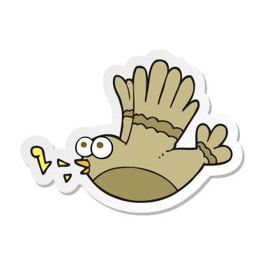 bir çizgi film şarkı kuş Sticker