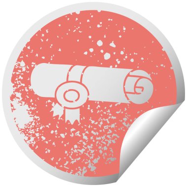 sıkıntılı dairesel peeling etiket sembolü haddelenmiş sertifika