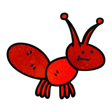 el çekilmiş ilginç karikatür karınca