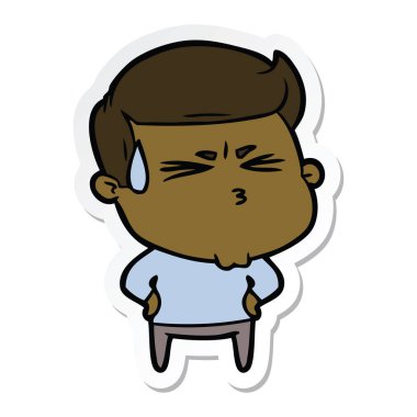 etiket dostum sinirli bir karikatür