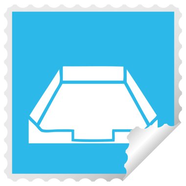 kare içinde bir kutu etiket karikatür peeling