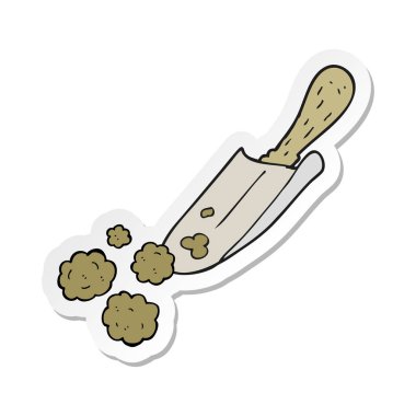 etiket bir karikatür kürek