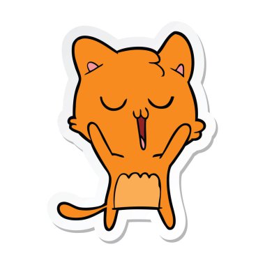 etiket bir karikatür kedi şarkı