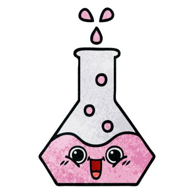 Retro grunge doku çizgi film bilim kabı