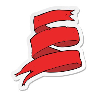 kaydırma afiş çizgi film etiketi