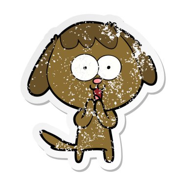 sevimli çizgi köpeklerin sıkıntılı etiket