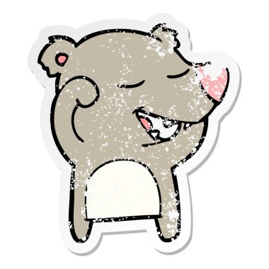 çizgi film ayı sıkıntılı etiket