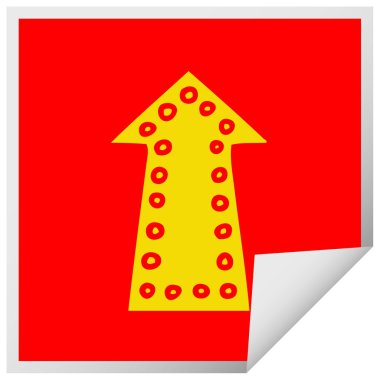 ilginç kare peeling etiket karikatür oku