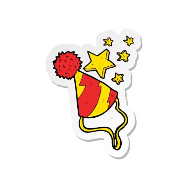 çizgi film parti şapkası etiket