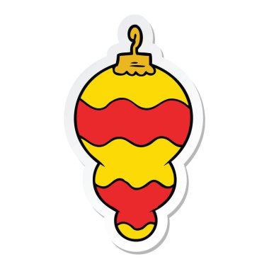 etiket bir karikatür Noel dekorasyon