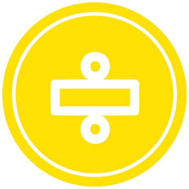 bölme işareti dairesel simgesi