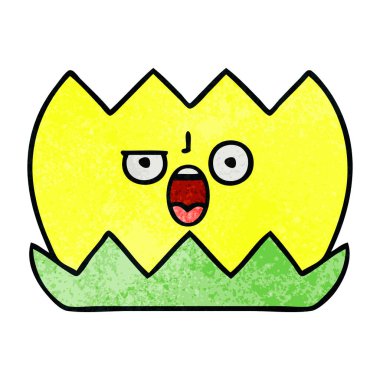 Retro grunge doku çizgi film su lilly