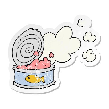 sıkıntılı etiket bir karikatür kokulu balık olabilir