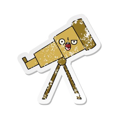 sevimli çizgi Teleskobu sıkıntılı etiket