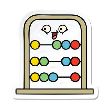 sevimli çizgi abacus etiket