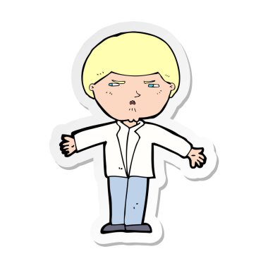 adam sopa bir karikatür rahatsız