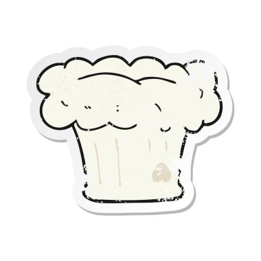 bir çizgi film Fırıncılar şapka Retro sıkıntılı etiket