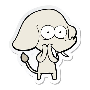 etiket mutlu çizgi fil