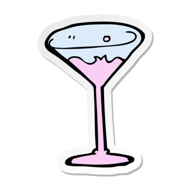 bir çizgi film kokteyl etiket