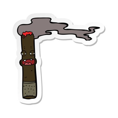 etiket bir çizgi film puro karakteri