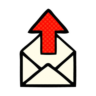 çizgi roman tarzı çizgi film e-posta işareti