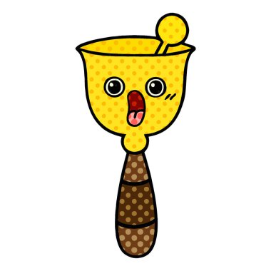 okul zili, çizgi roman tarzı çizgi film