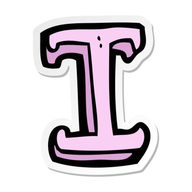 etiket bir karikatür harf ı