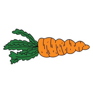 çizilmiş ilginç karikatür havuç el