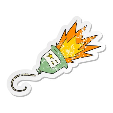 bir parti popper karikatür sıkıntılı etiket