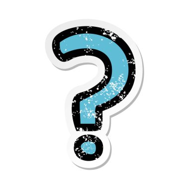 sevimli çizgi soru işareti sıkıntılı etiket