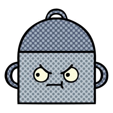 çizgi roman tarzı karikatür bir pişirme tencere