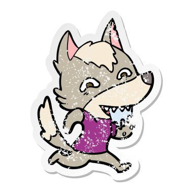 bir çizgi film aç kurt sıkıntılı etiket