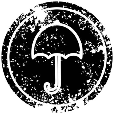 açık şemsiye sıkıntılı simgesi simgesi