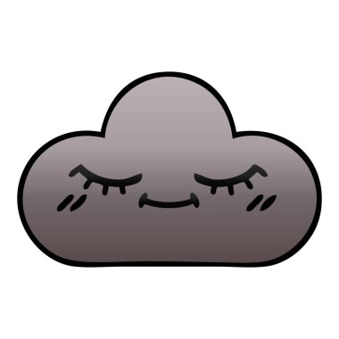 bir fırtına bulutu degrade gölgeli karikatür