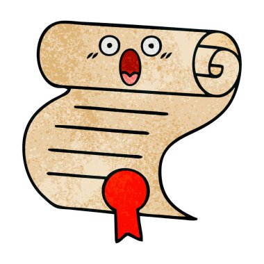 Retro grunge doku karikatür bir sözleşme