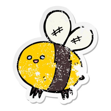 bir çizgi film arı sıkıntılı etiket