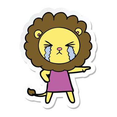 elbise aslan ağlıyor çizgi film etiketi