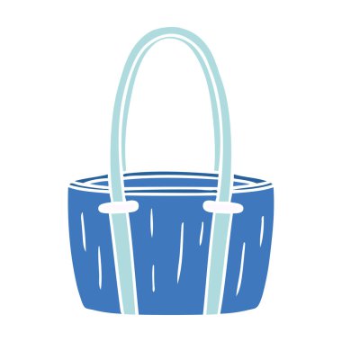 elle çizilmiş karikatür doodle büyük bir kırmızı torbanın