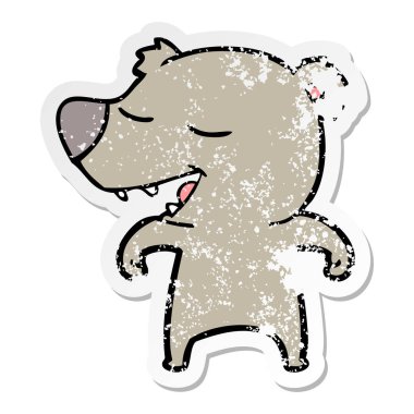 çizgi film ayı sıkıntılı etiket