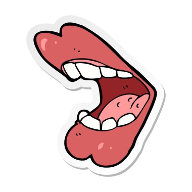 etiket bir karikatür ağız